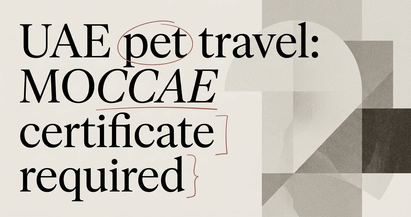 Pet Passport and Travel Documents: UAE Requirements